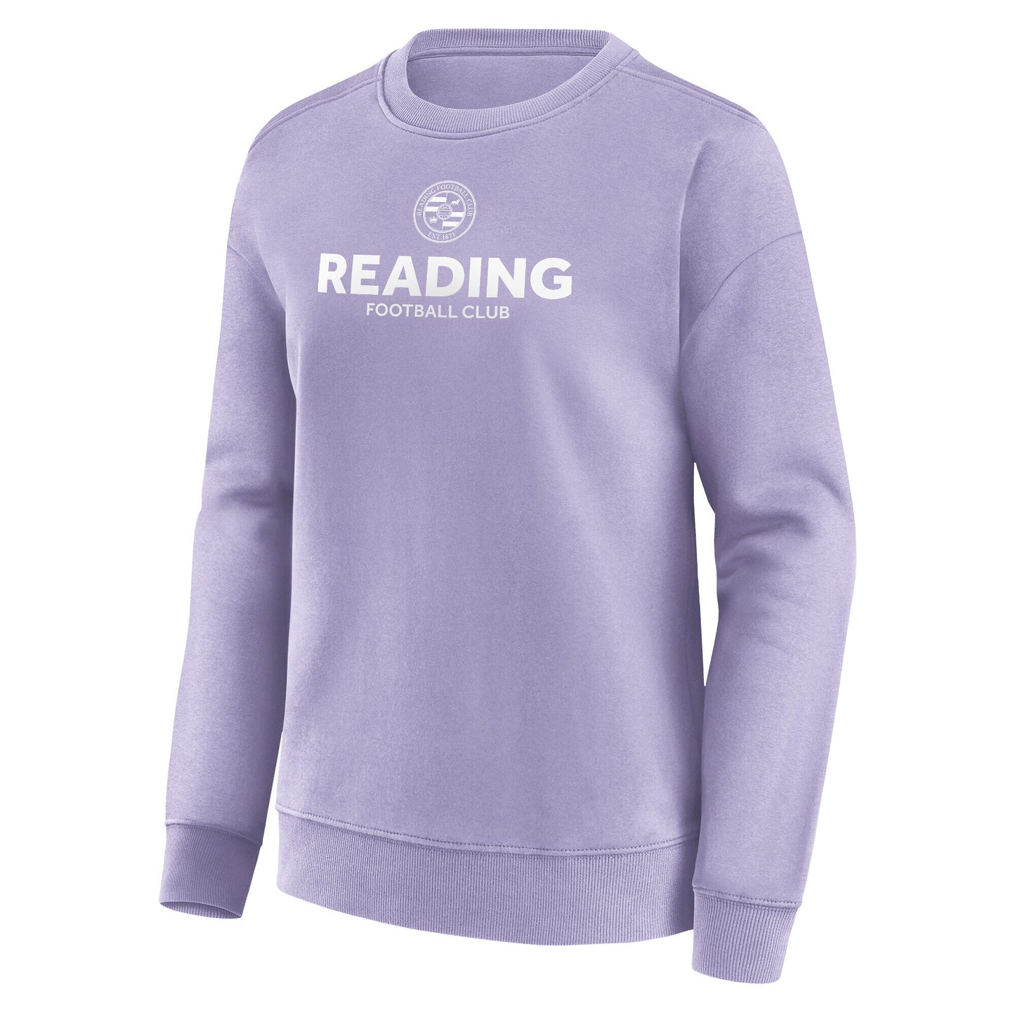 Reading Wordmark Logo Graphic Oversized Crew Sweatshirt - Purple Rose - Womens