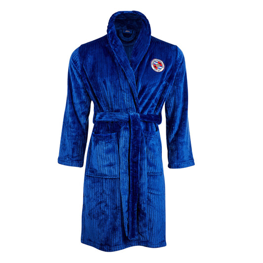 Reading Waffle Fleece Dressing Gown - Royal - Kids