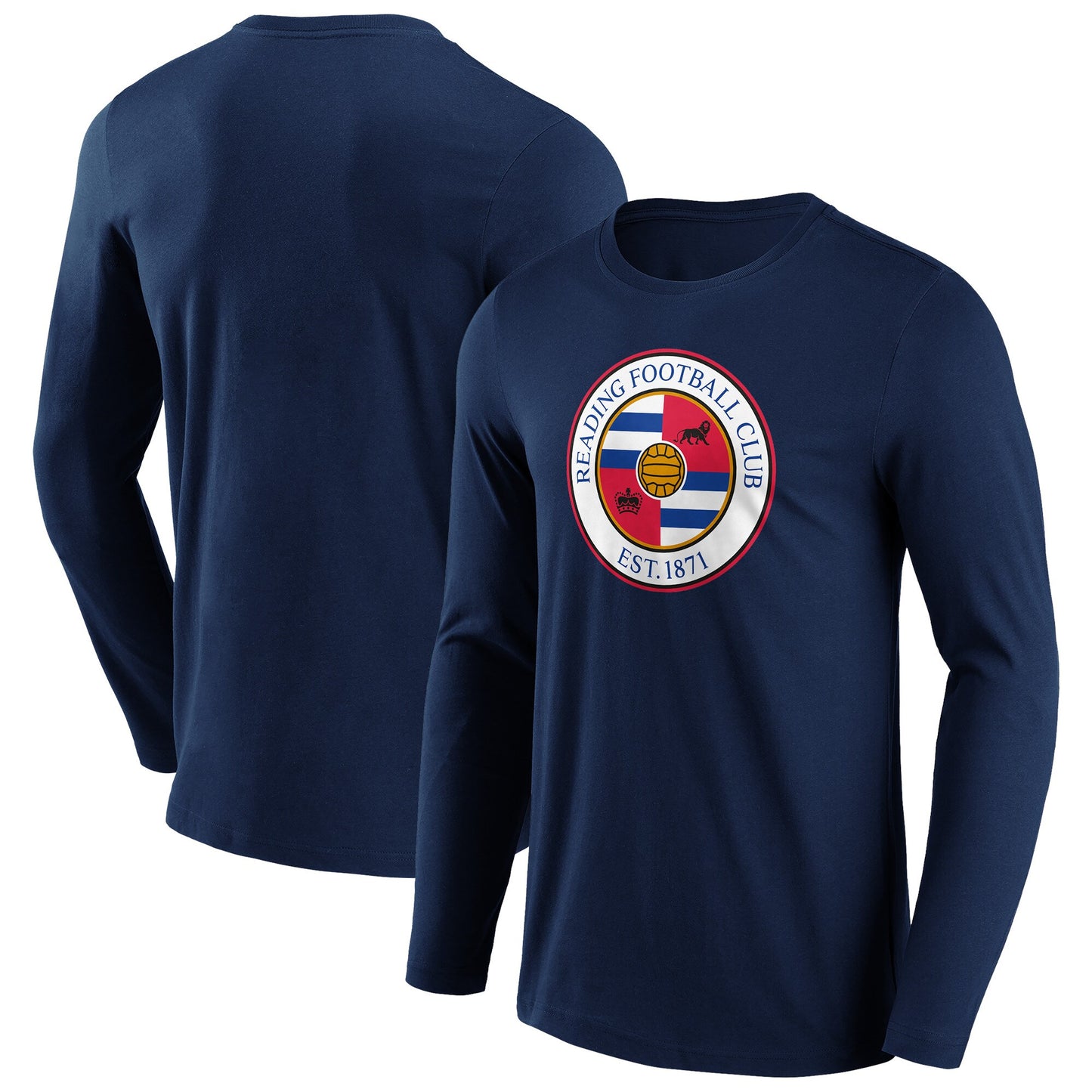 Reading Primary Logo Graphic Long Sleeve T-Shirt - Navy - Mens