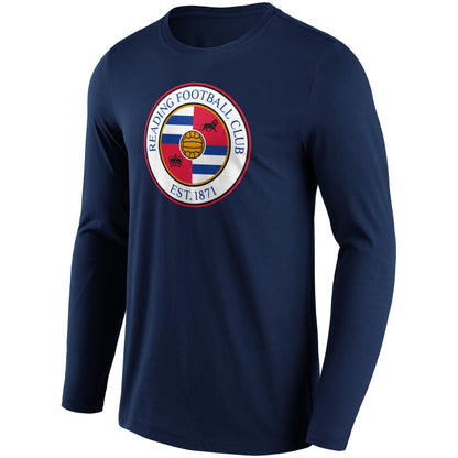 Reading Primary Logo Graphic Long Sleeve T-Shirt - Navy - Mens
