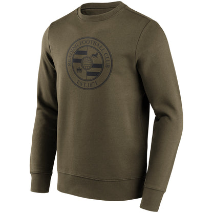 Reading Mono Logo Graphic Crew Sweatshirt - Khaki - Mens