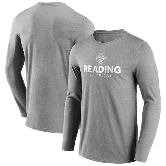 Reading Wordmark Graphic Long Sleeve T-Shirt - Sports Grey - Mens