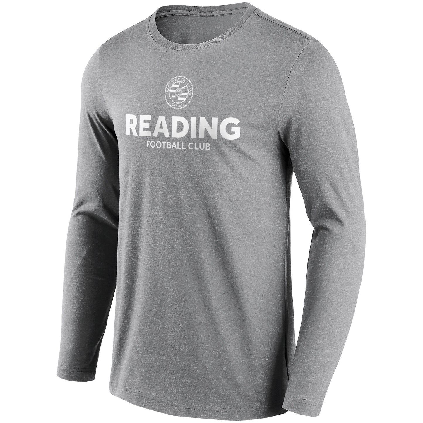Reading Wordmark Graphic Long Sleeve T-Shirt - Sports Grey - Mens