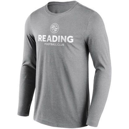 Reading Wordmark Graphic Long Sleeve T-Shirt - Sports Grey - Mens