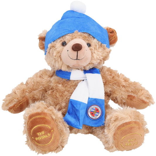 Reading Bromley Bear with Hat and Scarf - Brown - 27cm