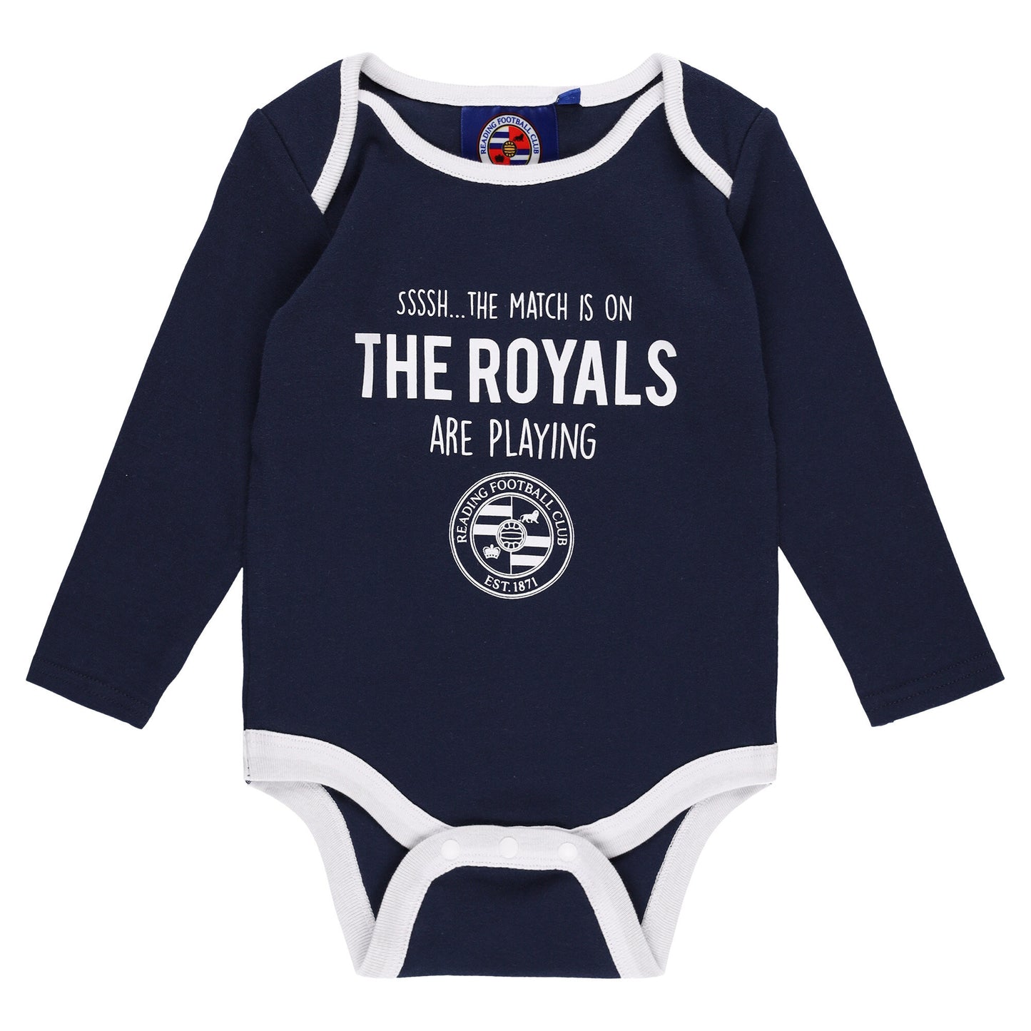 Reading 2 Pack Bodysuits - Navy/White - Baby