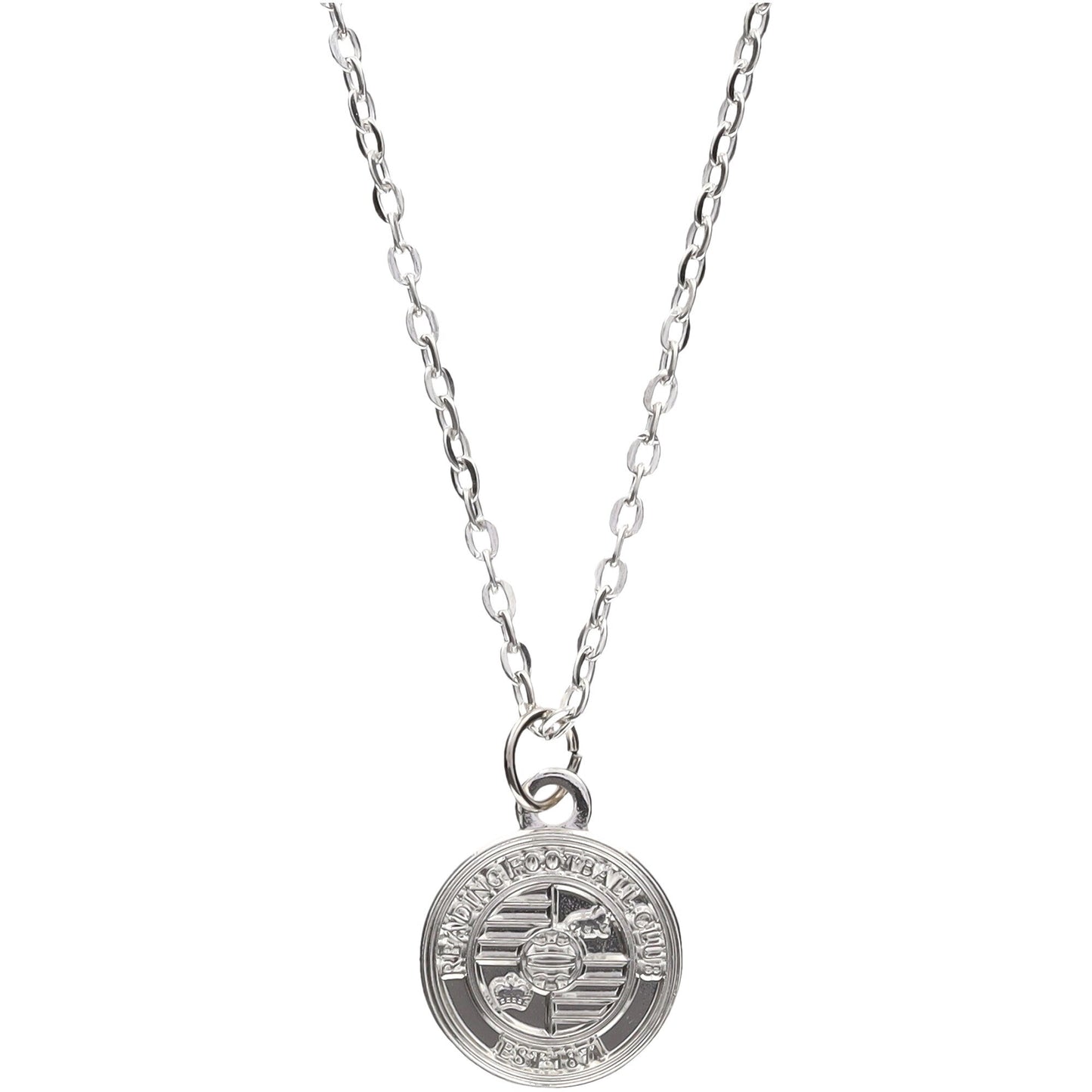 Reading Crest Pendant and Chain - Silver Plated