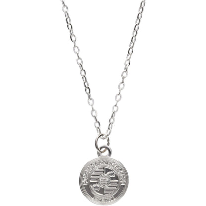 Reading Crest Pendant and Chain - Silver Plated