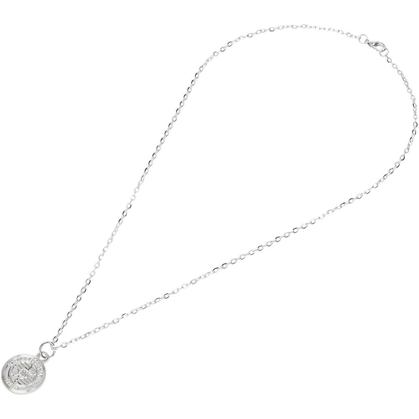 Reading Crest Pendant and Chain - Silver Plated