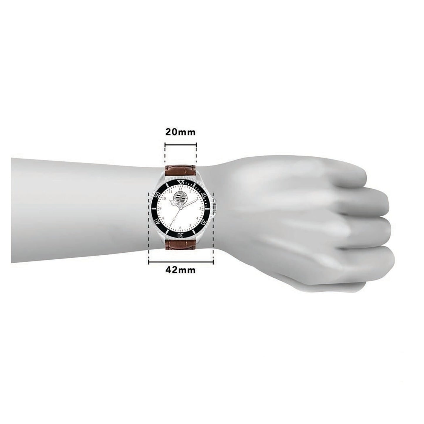 Reading Silver Case - Brown Leather Strap Watch