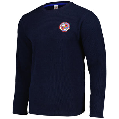 Reading Waffle Long Pyjamas - Navy - Mens