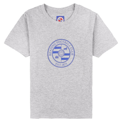 Reading Mono Logo T-Shirt - Grey Marl - Kids