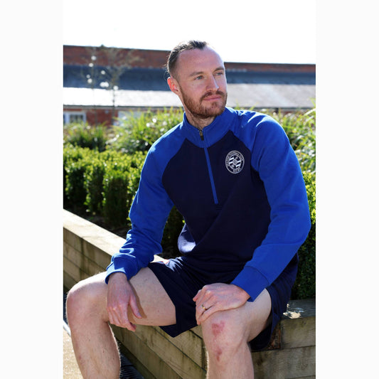 Reading 1/4 Zip Sweat - Maritime Blue