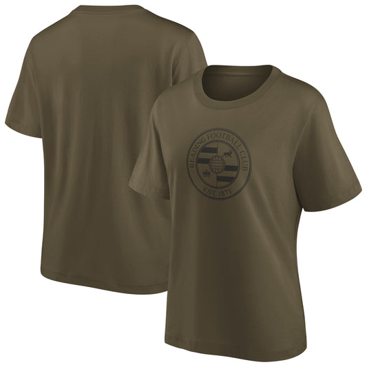 Reading Mono Logo Graphic T-Shirt (Relaxed Fit) - Khaki - Womens
