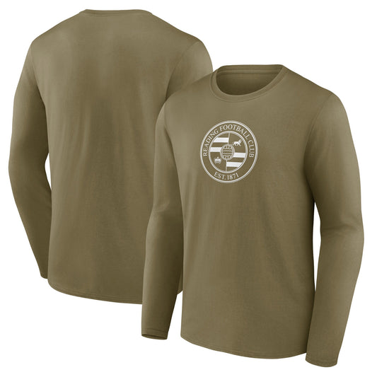 Reading Mono Logo Graphic Long Sleeve T-Shirt - Khaki - Mens