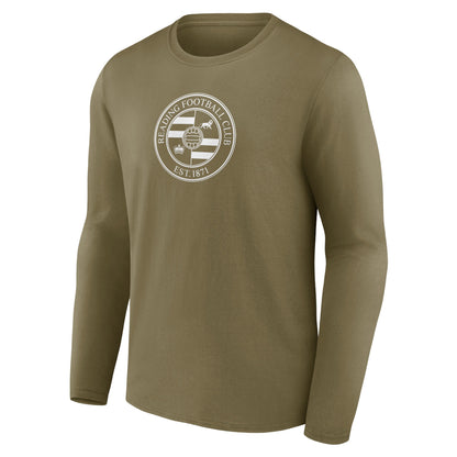 Reading Mono Logo Graphic Long Sleeve T-Shirt - Khaki - Mens