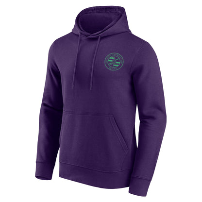 Reading Front & Back Logo Graphic Hoodie - Purple - Mens