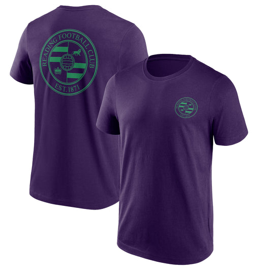 Reading Front & Back Logo Graphic T-Shirt - Purple - Mens