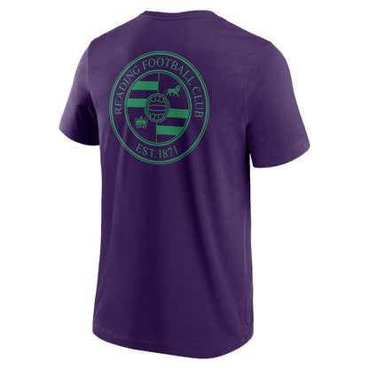 Reading Front & Back Logo Graphic T-Shirt - Purple - Mens