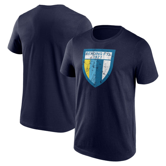 Reading Distressed Retro Graphic SS T-Shirt - Maritime Blue - Mens