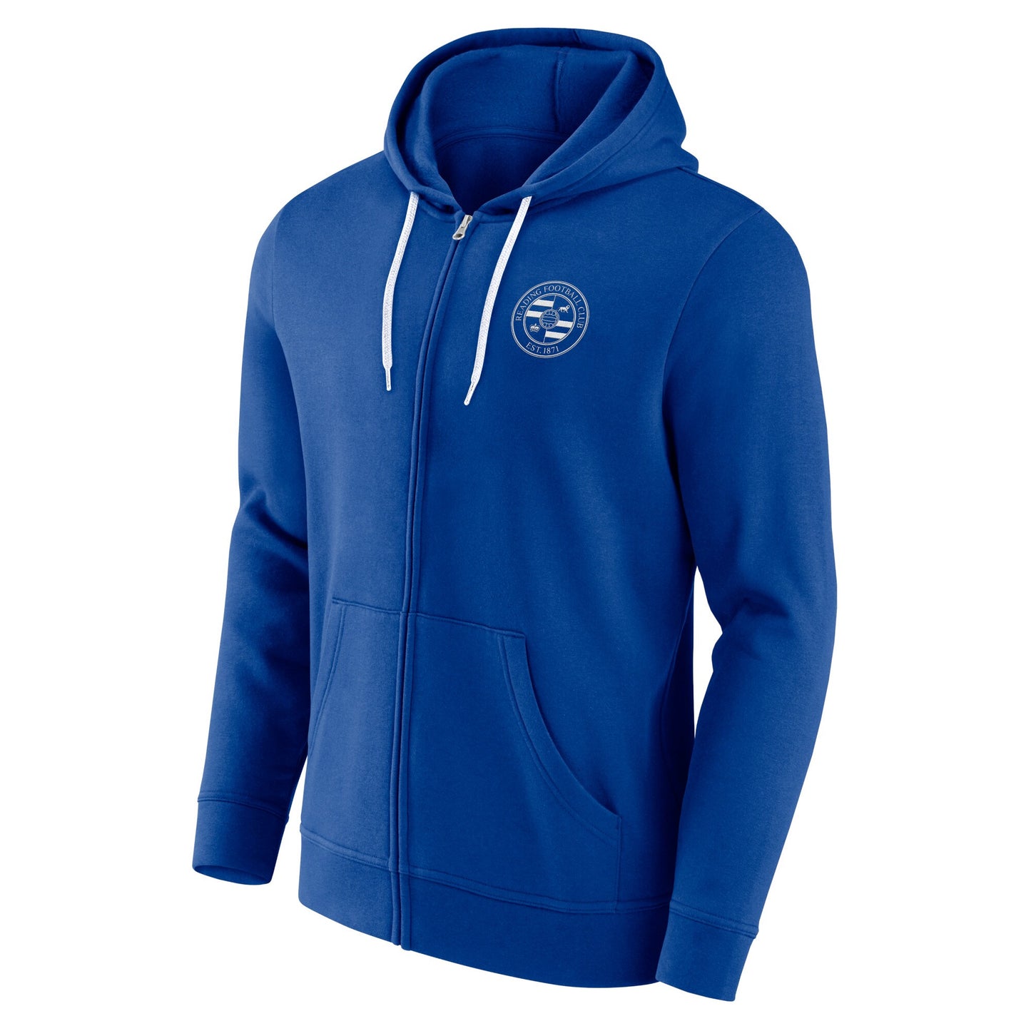 Reading Essentials Small Crest Full Zip Hoodie - Blue Chip - Mens