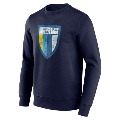 Reading Distressed Retro Graphic Crew Sweatshirt - Maritime Blue - Mens