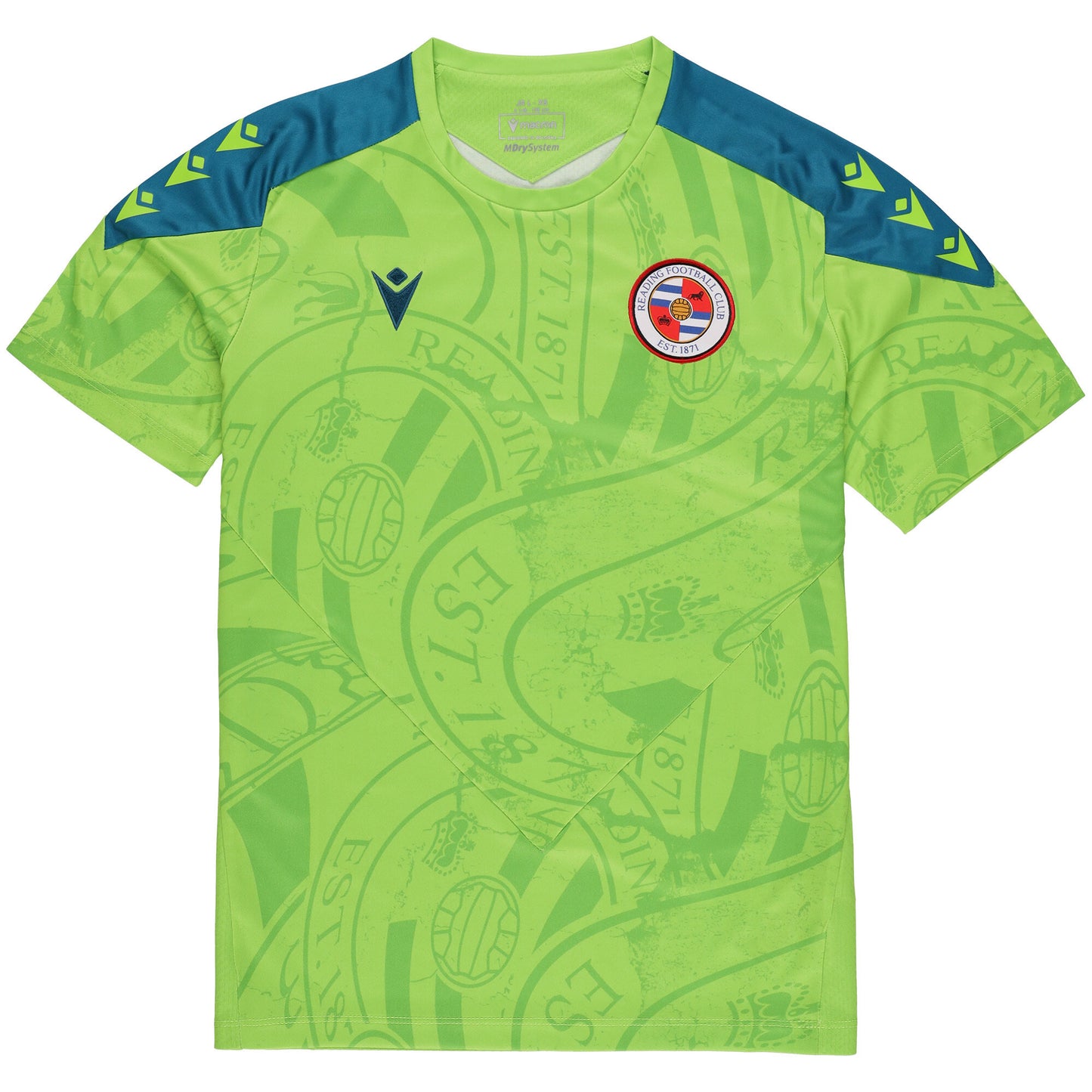 Reading Macron Warm Up T-Shirt - Green - Kids