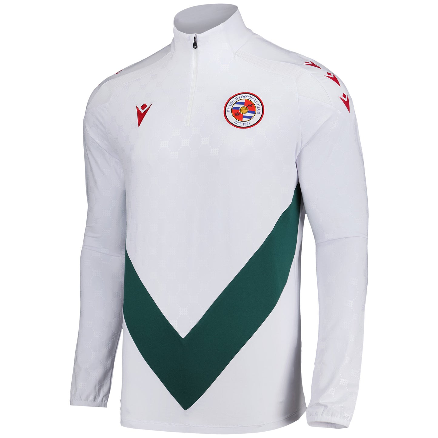 Reading Macron Staff Training 1/4 Zip Top - White