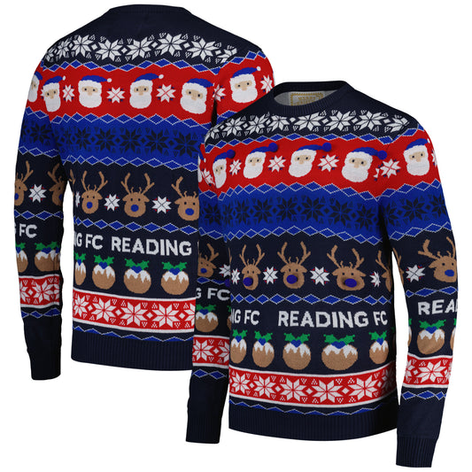 Reading Fairisle Christmas Jumper - Blue - Adults