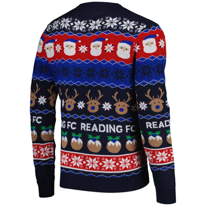Reading Fairisle Christmas Jumper - Blue - Adults