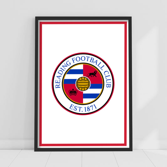Reading Crest Print - Framed A3