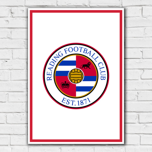 Reading Crest Print Print - Unframed A2