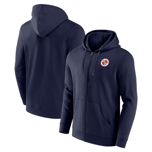 Reading Logo Full Zip Hoodie - Navy - Mens