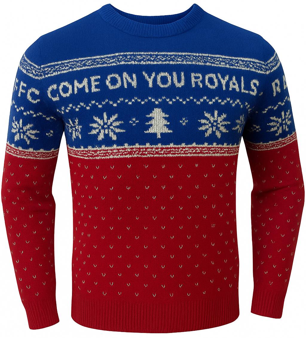 Reading Christmas Jumper - Royal - Adults