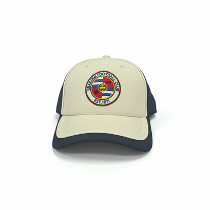 Cream & Navy Cap - Close Up